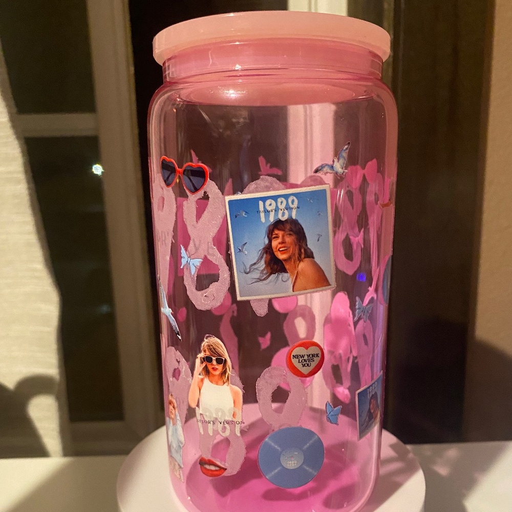 T swift 16 oz glass can Libby